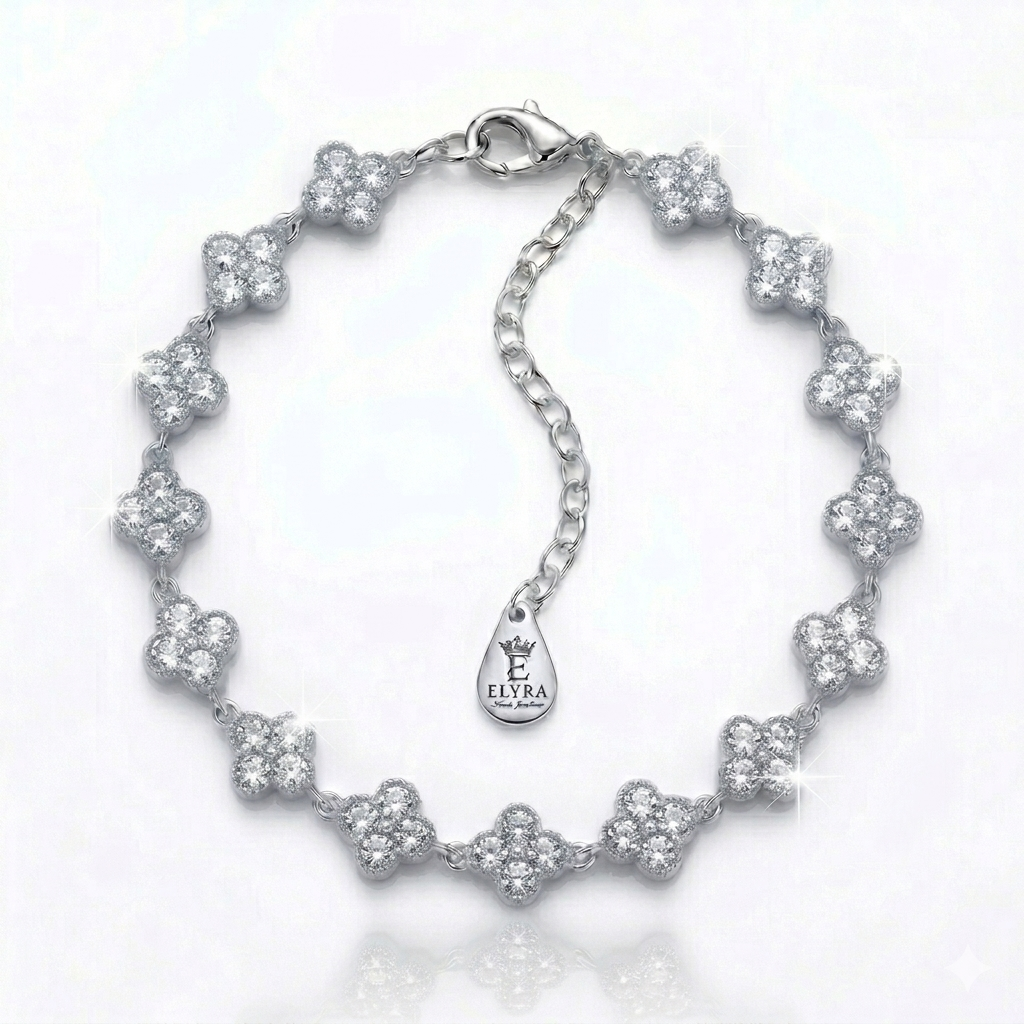 Bracelet Trèfle Cristal Elyra
