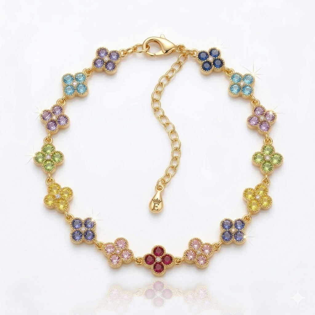 Bracelet Trèfle tri-color Elyra