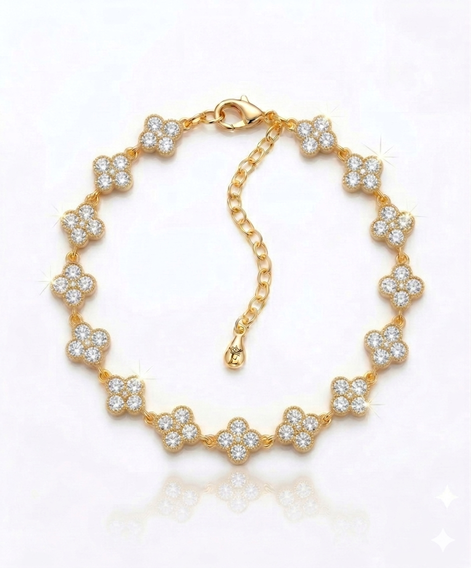 Bracelet Trèfle Cristal Elyra