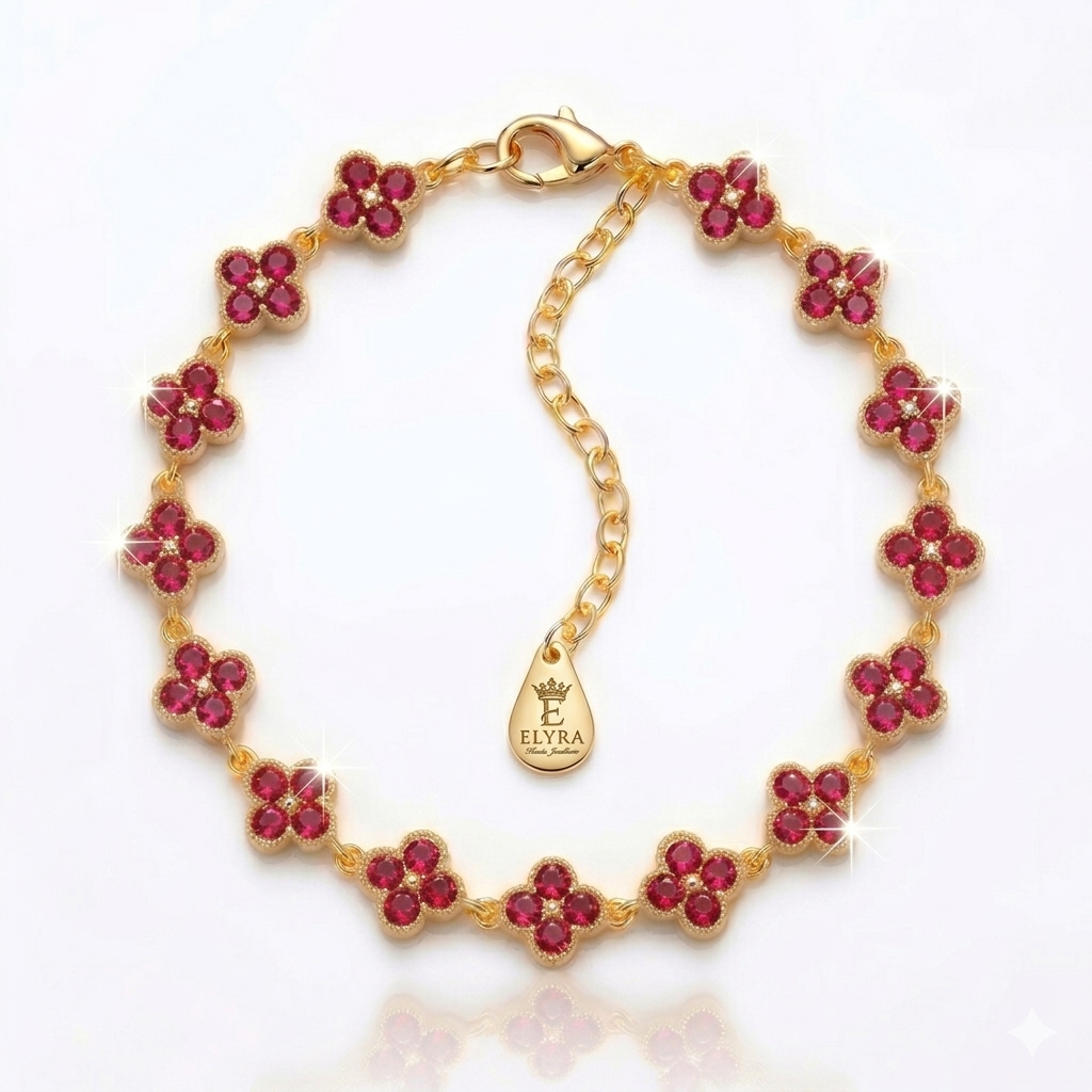 Bracelet Trèfle Cristal Elyra