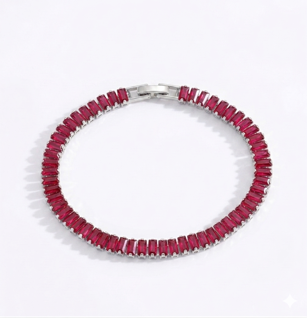 Bracelet Tennis Baguette Cristal Elyra
