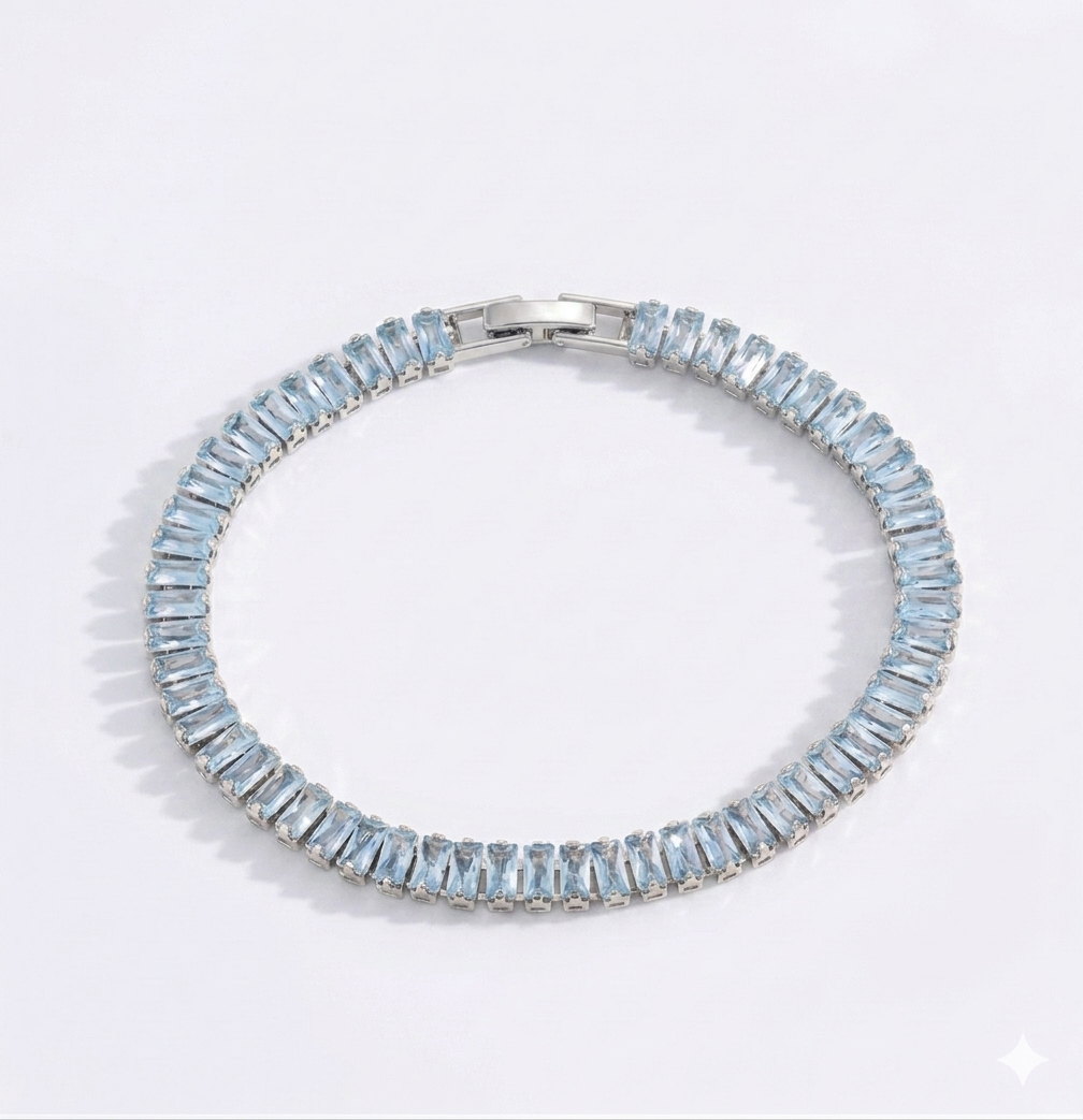 Bracelet Tennis Baguette Cristal Elyra