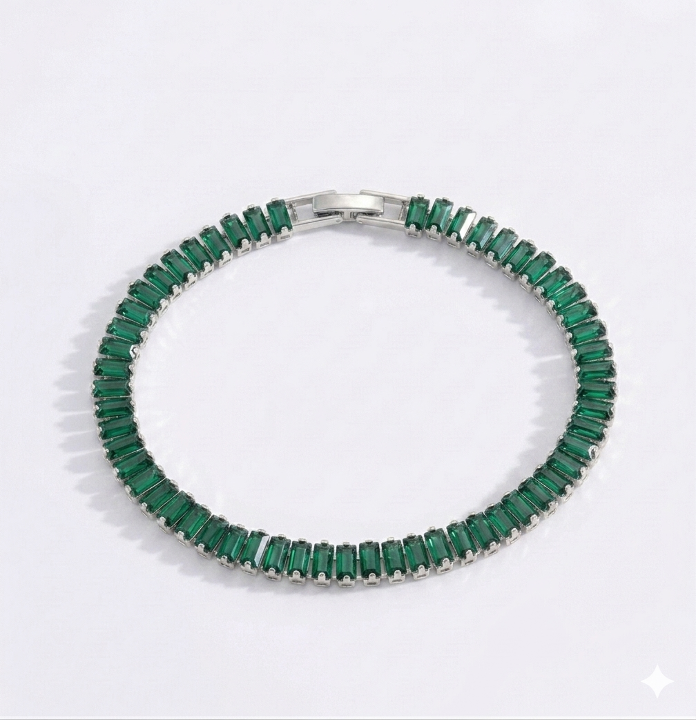 Bracelet Tennis Baguette Cristal Elyra