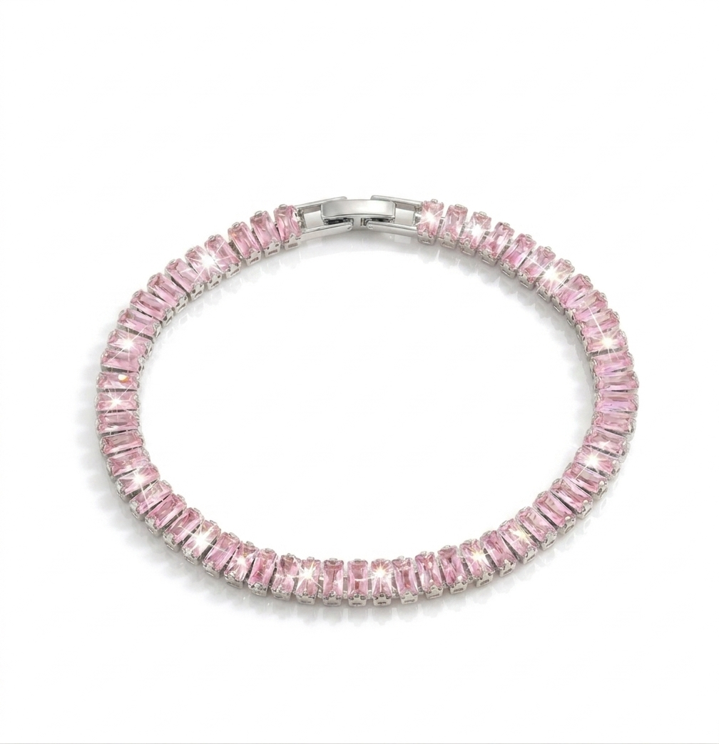 Bracelet Tennis Baguette Cristal Elyra