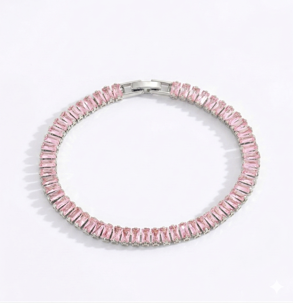 Bracelet Tennis Baguette Cristal Elyra